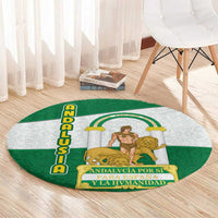 Andalusia Flag Round Carpet Autonomous Community of Spain - Wonder Print Shop