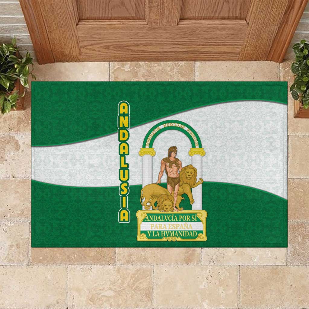 Andalusia Flag Rubber Doormat Autonomous Community of Spain - Wonder Print Shop