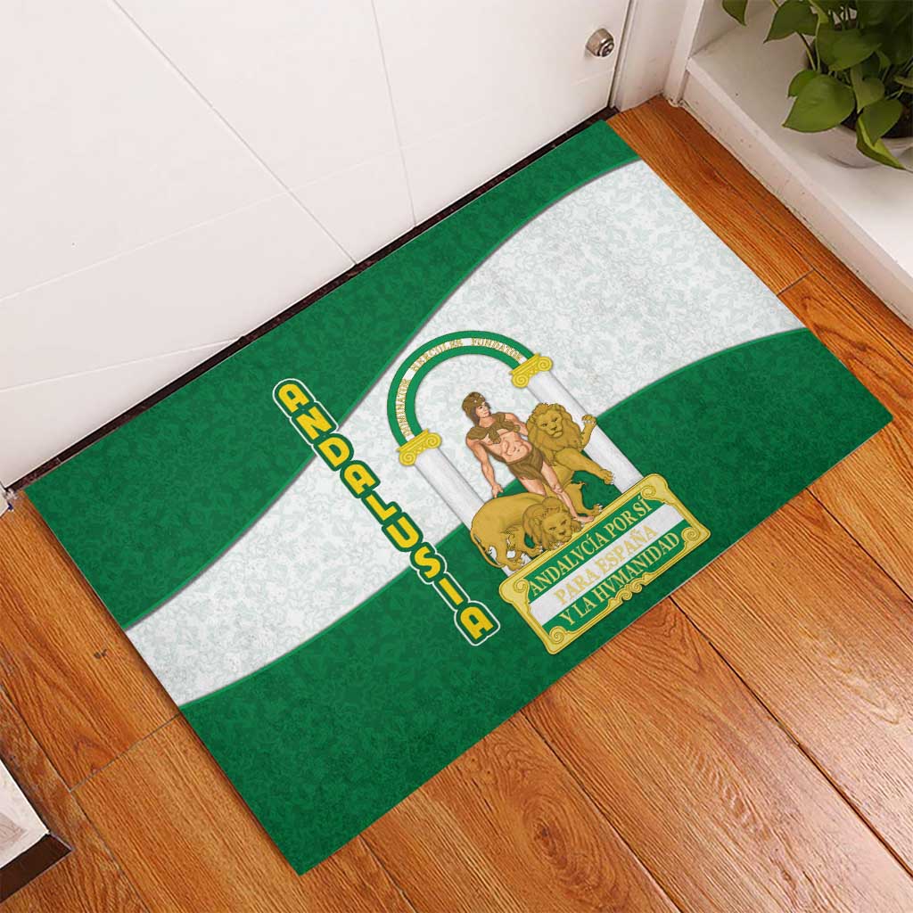 Andalusia Flag Rubber Doormat Autonomous Community of Spain - Wonder Print Shop