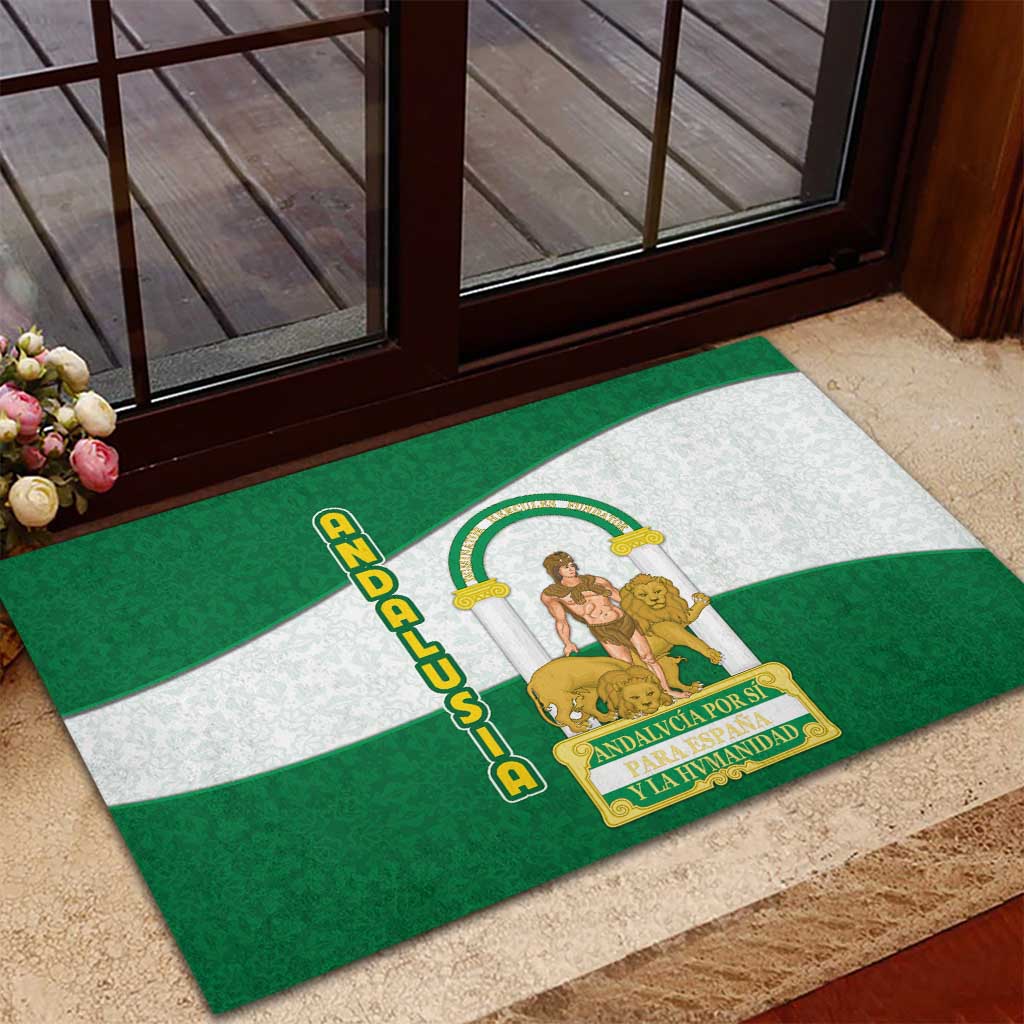 Andalusia Flag Rubber Doormat Autonomous Community of Spain - Wonder Print Shop