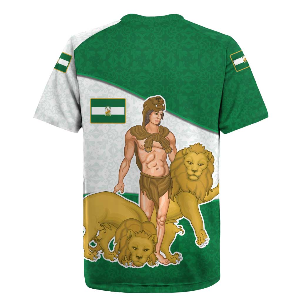 Andalusia Flag Rugby Jersey Autonomous Community of Spain - Wonder Print Shop