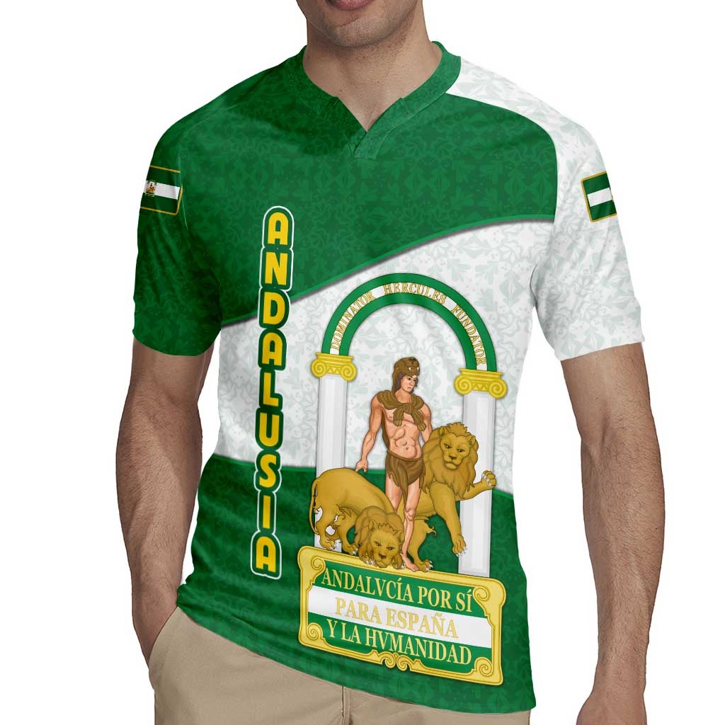 Andalusia Flag Rugby Jersey Autonomous Community of Spain - Wonder Print Shop