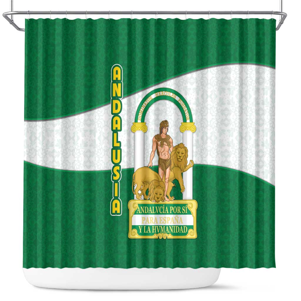 Andalusia Flag Shower Curtain Autonomous Community of Spain - Wonder Print Shop