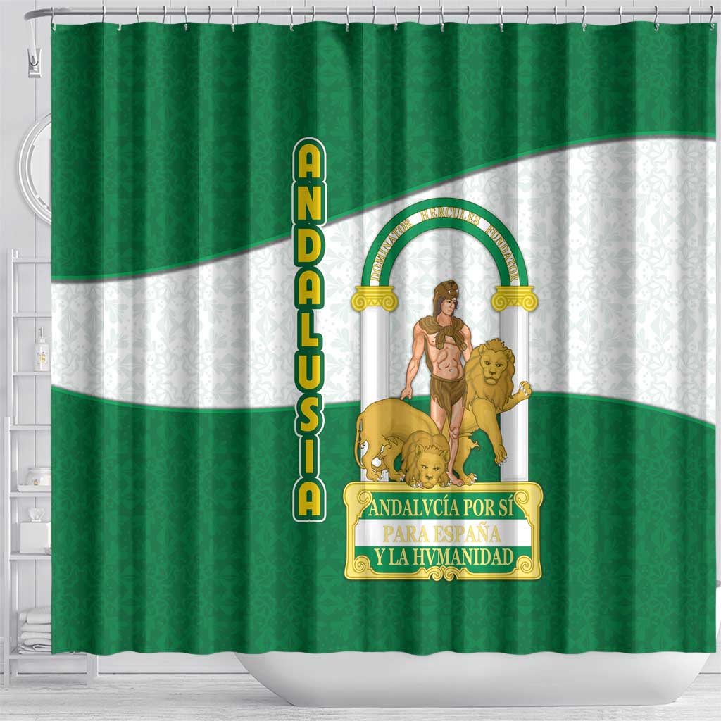 Andalusia Flag Shower Curtain Autonomous Community of Spain - Wonder Print Shop