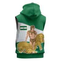 Andalusia Flag Sleeveless Zip Hoodie Autonomous Community of Spain - Wonder Print Shop