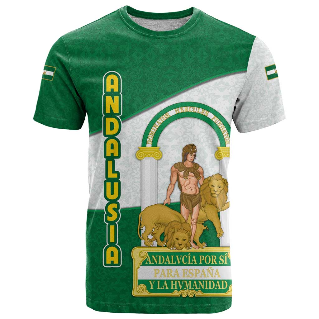 Andalusia Flag T Shirt Autonomous Community of Spain - Wonder Print Shop