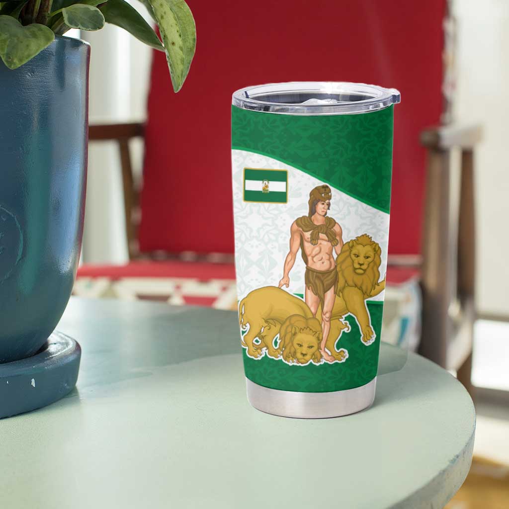 Andalusia Flag Tumbler Cup Autonomous Community of Spain - Wonder Print Shop