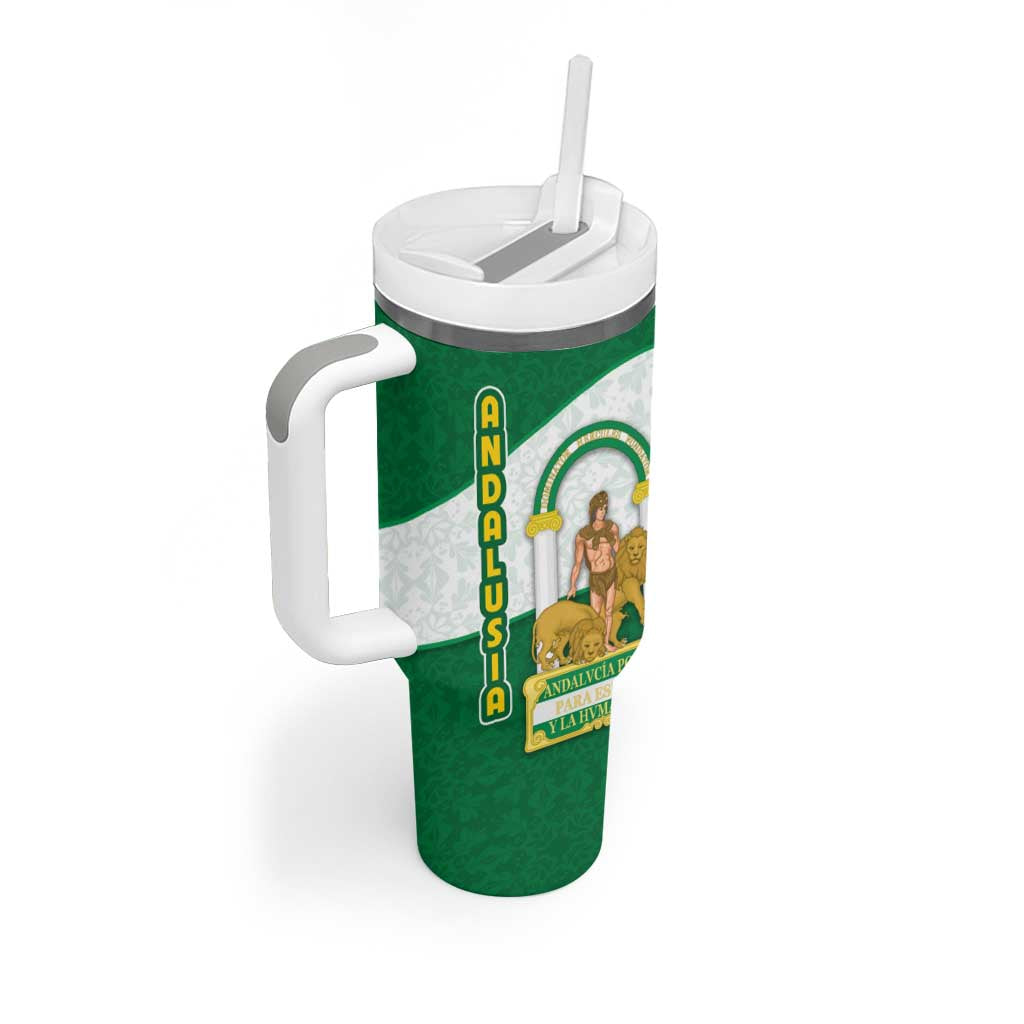 Andalusia Flag Tumbler With Handle Autonomous Community of Spain - Wonder Print Shop