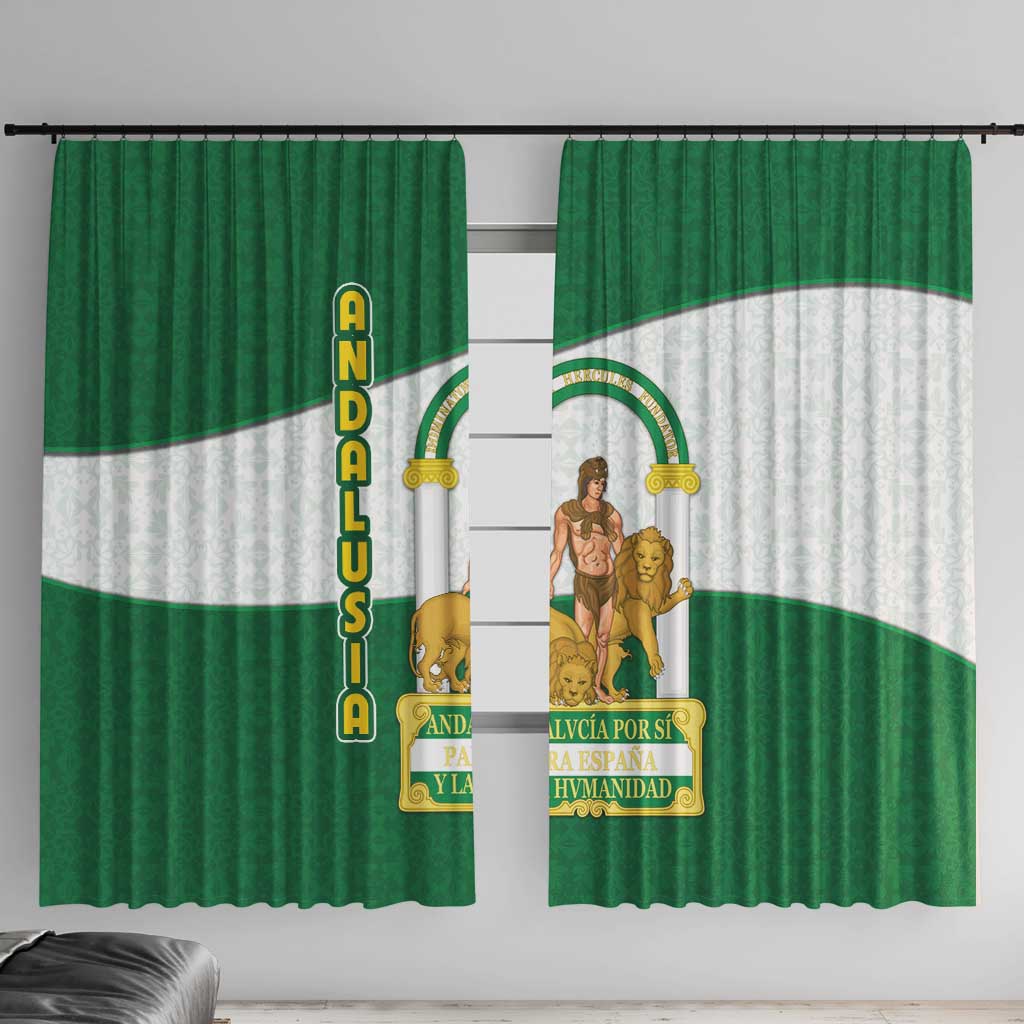 Andalusia Flag Window Curtain Autonomous Community of Spain - Wonder Print Shop