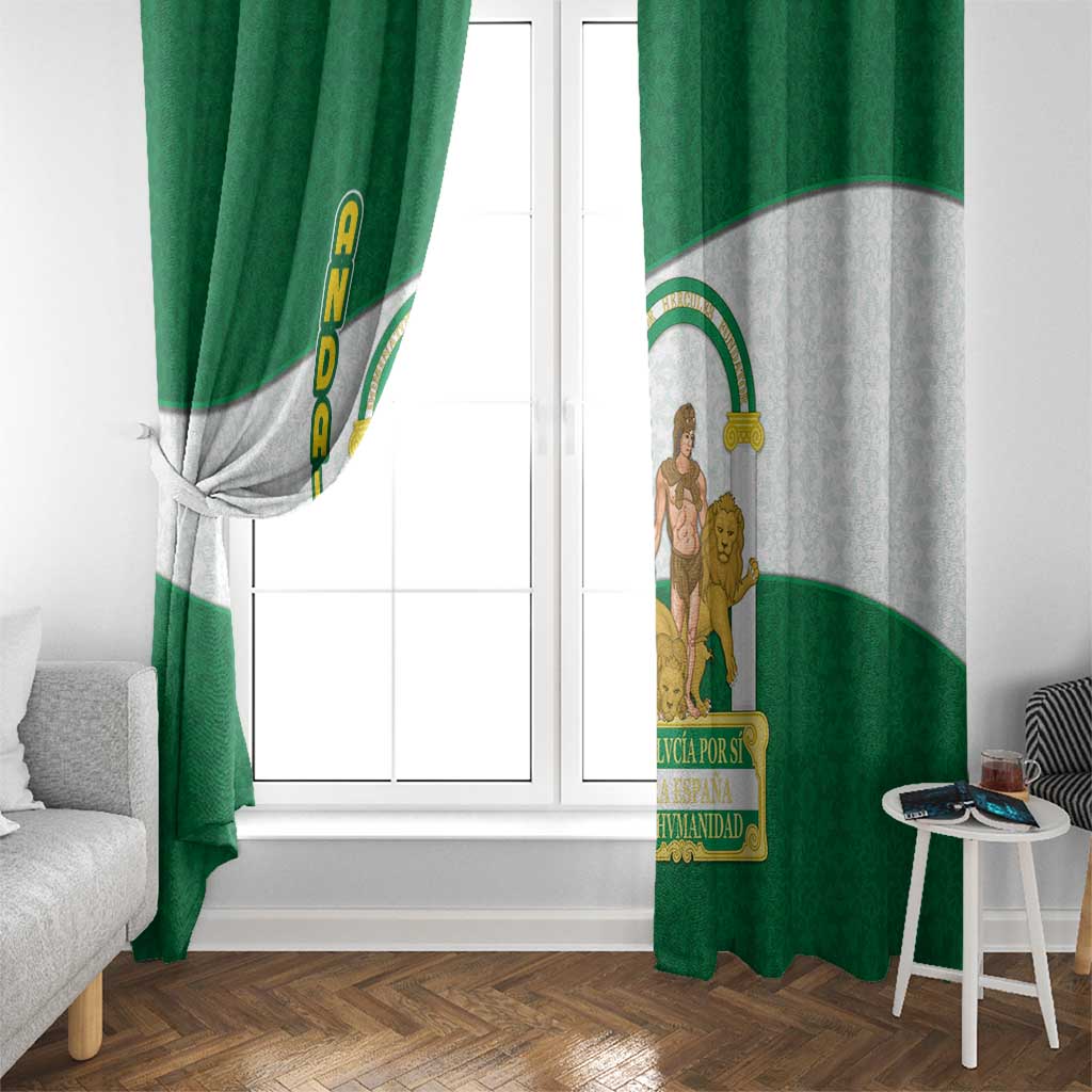 Andalusia Flag Window Curtain Autonomous Community of Spain - Wonder Print Shop