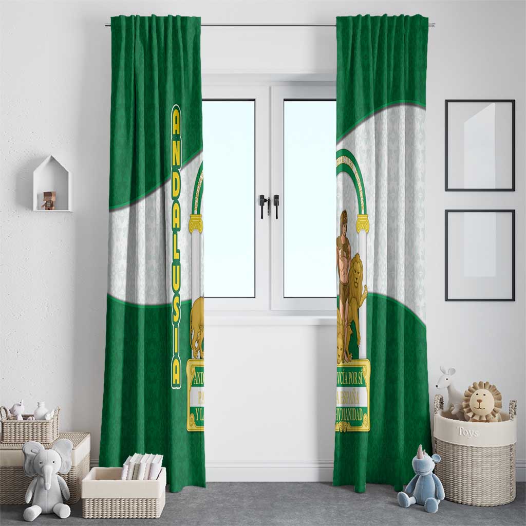 Andalusia Flag Window Curtain Autonomous Community of Spain - Wonder Print Shop