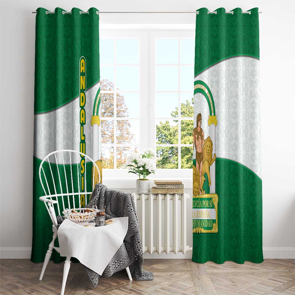 Andalusia Flag Window Curtain Autonomous Community of Spain - Wonder Print Shop