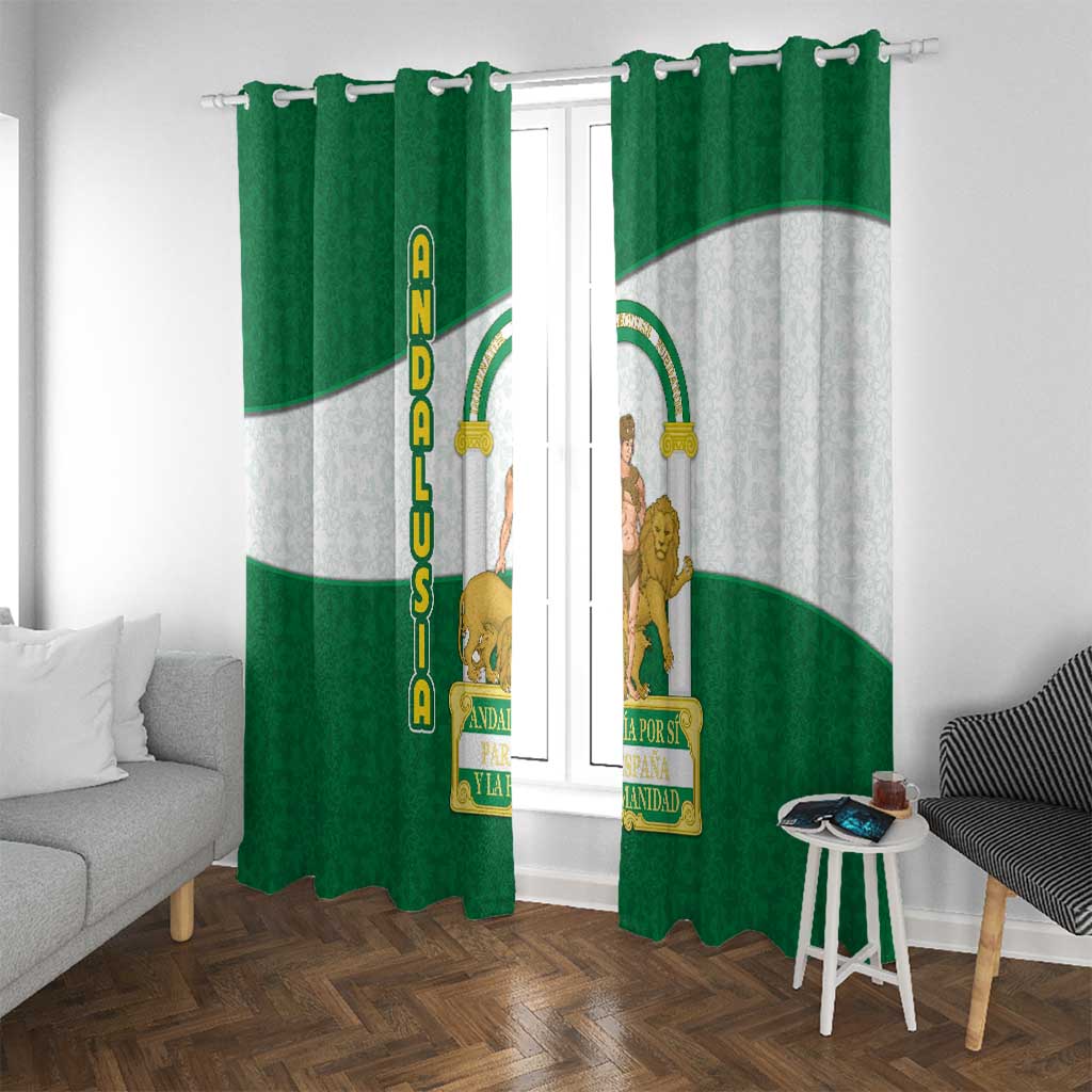 Andalusia Flag Window Curtain Autonomous Community of Spain - Wonder Print Shop