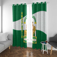 Andalusia Flag Window Curtain Autonomous Community of Spain - Wonder Print Shop