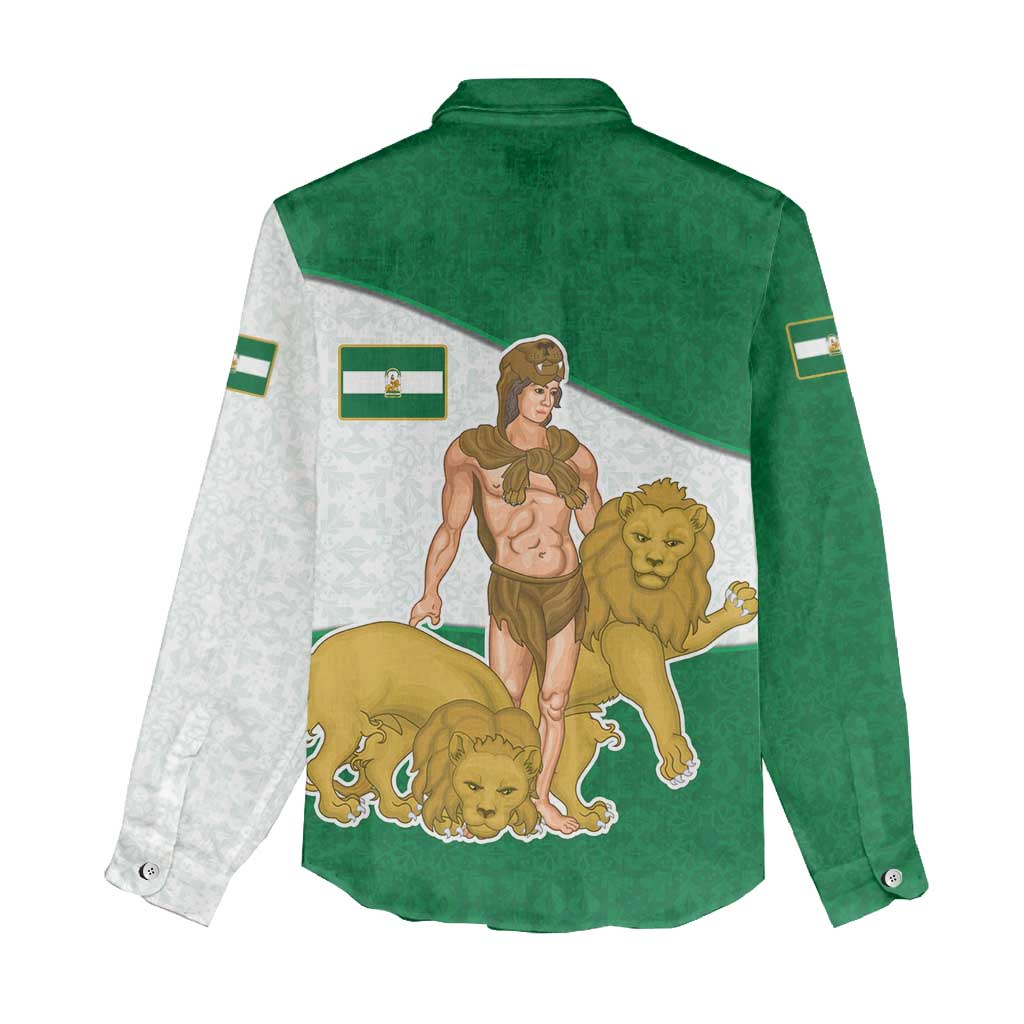 Andalusia Flag Women Casual Shirt Autonomous Community of Spain - Wonder Print Shop