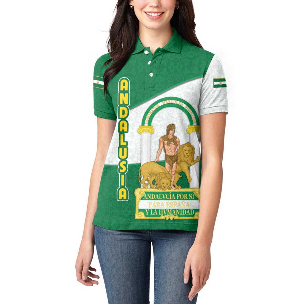 Andalusia Flag Women Polo Shirt Autonomous Community of Spain - Wonder Print Shop