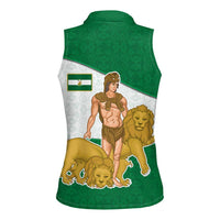 Andalusia Flag Women Sleeveless Polo Shirt Autonomous Community of Spain - Wonder Print Shop