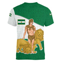 Andalusia Flag Women V-Neck T-Shirt Autonomous Community of Spain - Wonder Print Shop