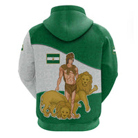 Andalusia Flag Zip Hoodie Autonomous Community of Spain - Wonder Print Shop
