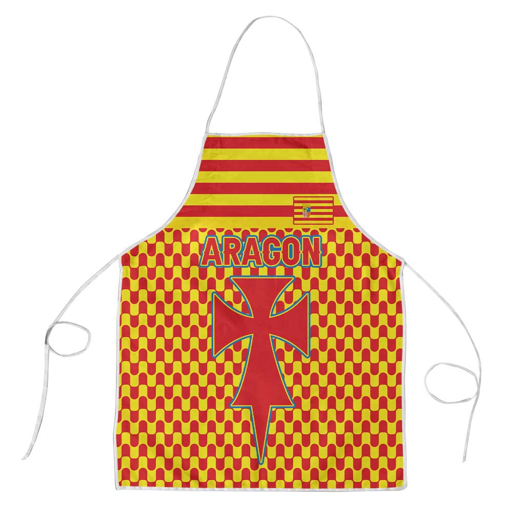 Aragon Flag Apron Autonomous Community of Spain - Wonder Print Shop