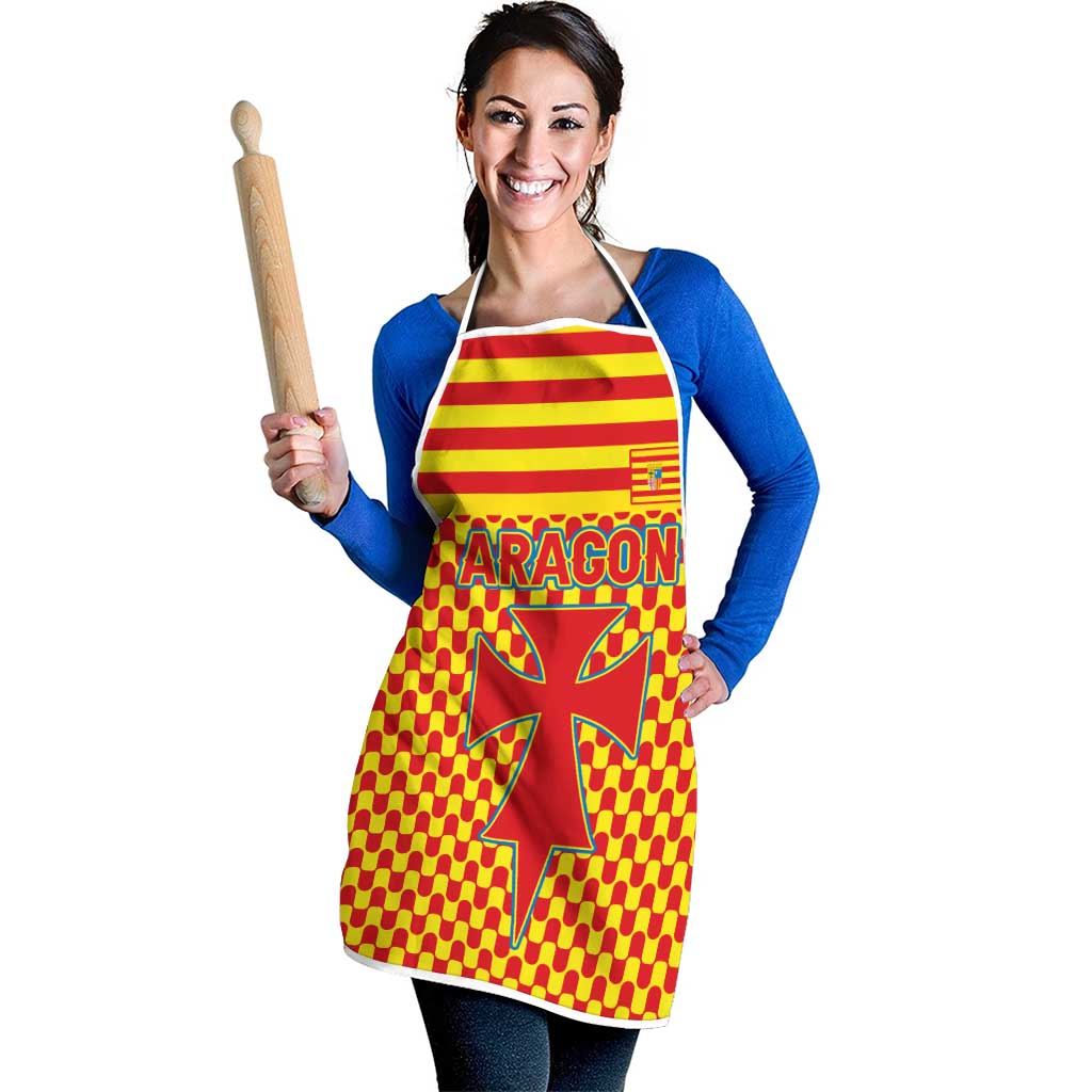 Aragon Flag Apron Autonomous Community of Spain - Wonder Print Shop