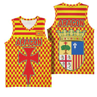 Aragon Flag Basketball Jersey Autonomous Community of Spain - Wonder Print Shop