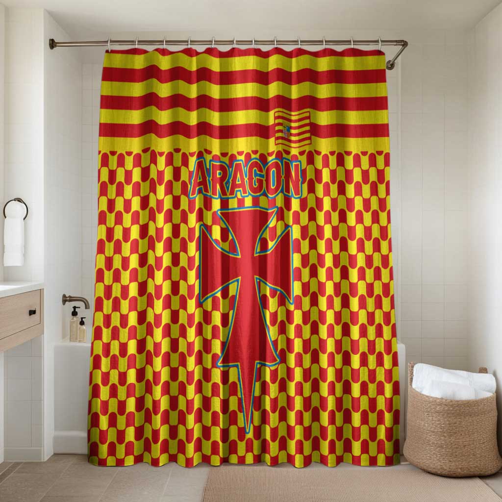 Aragon Flag Bathroom Set Autonomous Community of Spain - Wonder Print Shop