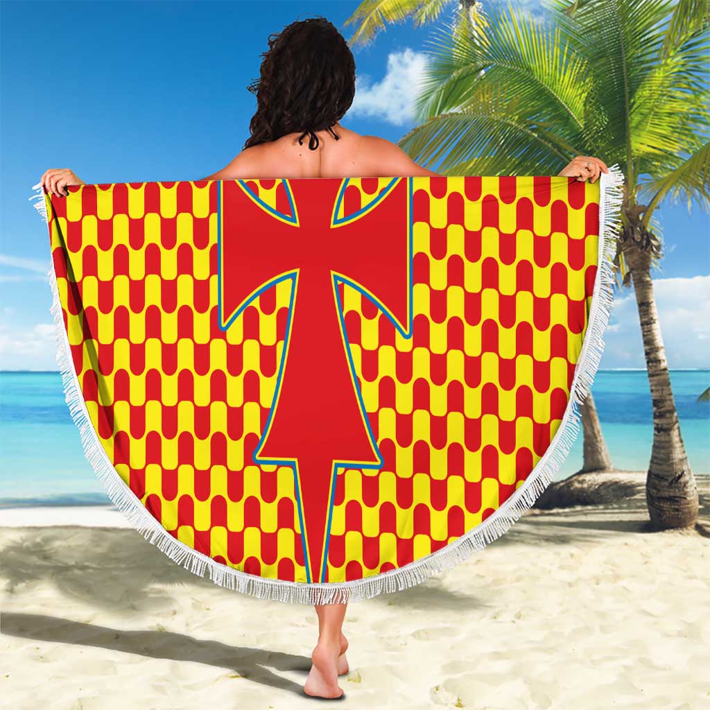 Aragon Flag Beach Blanket Autonomous Community of Spain - Wonder Print Shop