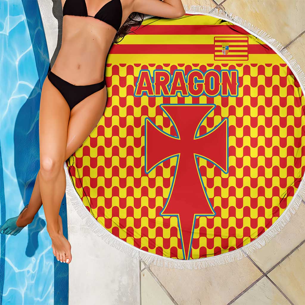 Aragon Flag Beach Blanket Autonomous Community of Spain - Wonder Print Shop