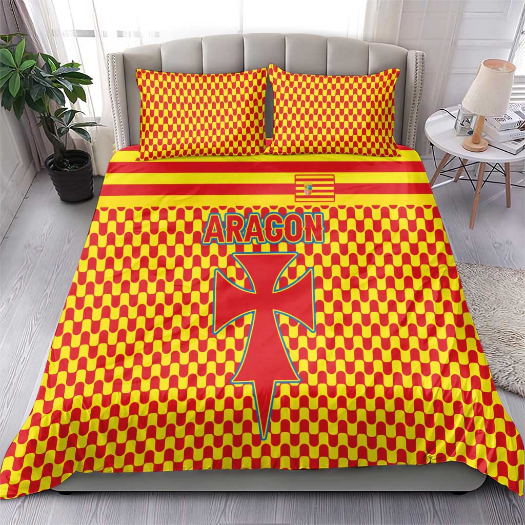 Aragon Flag Bedding Set Autonomous Community of Spain - Wonder Print Shop