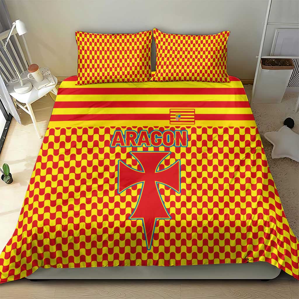 Aragon Flag Bedding Set Autonomous Community of Spain - Wonder Print Shop