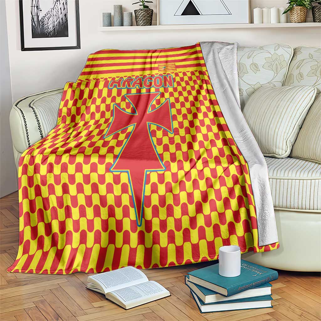 Aragon Flag Blanket Autonomous Community of Spain - Wonder Print Shop