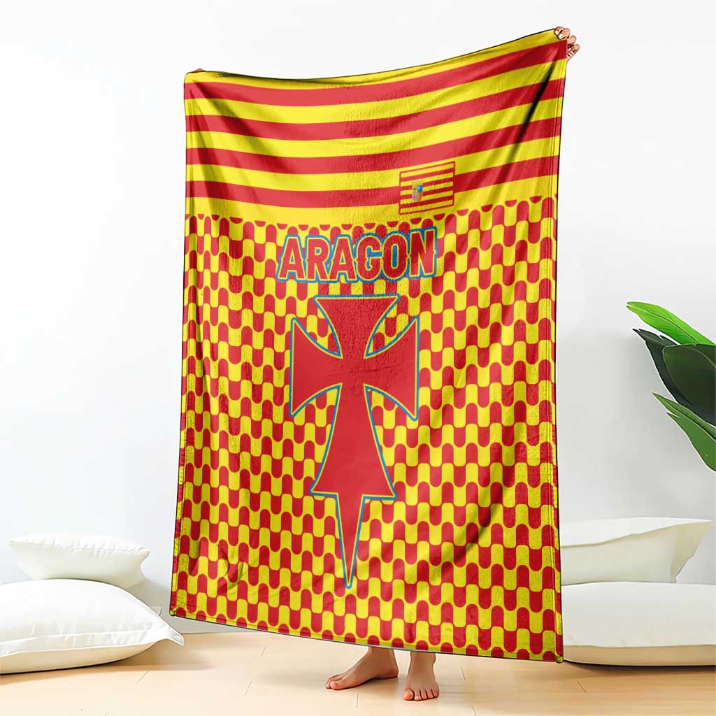 Aragon Flag Blanket Autonomous Community of Spain - Wonder Print Shop