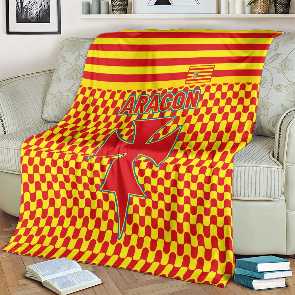 Aragon Flag Blanket Autonomous Community of Spain - Wonder Print Shop