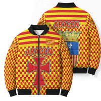 Aragon Flag Bomber Puffer Jacket Autonomous Community of Spain - Wonder Print Shop