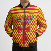 Aragon Flag Bomber Puffer Jacket Autonomous Community of Spain - Wonder Print Shop