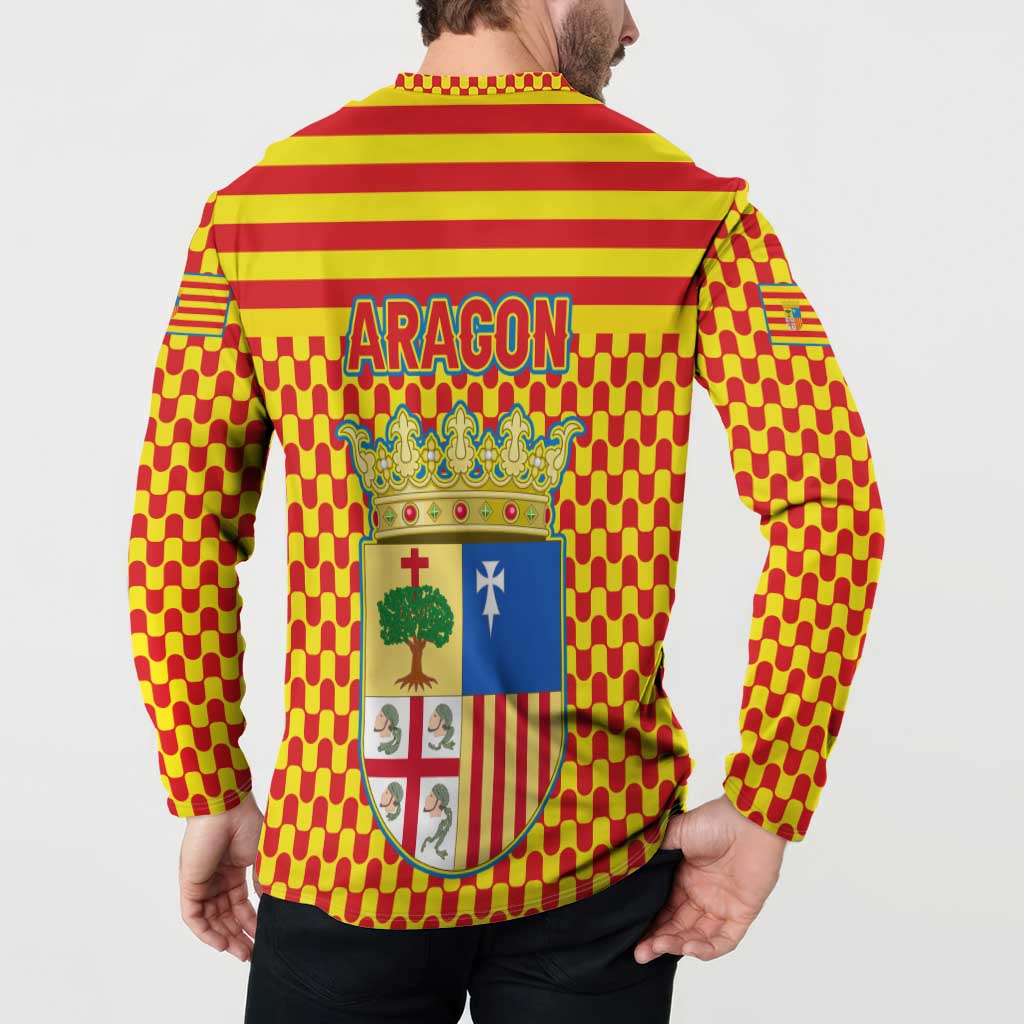 Aragon Flag Button Sweatshirt Autonomous Community of Spain - Wonder Print Shop