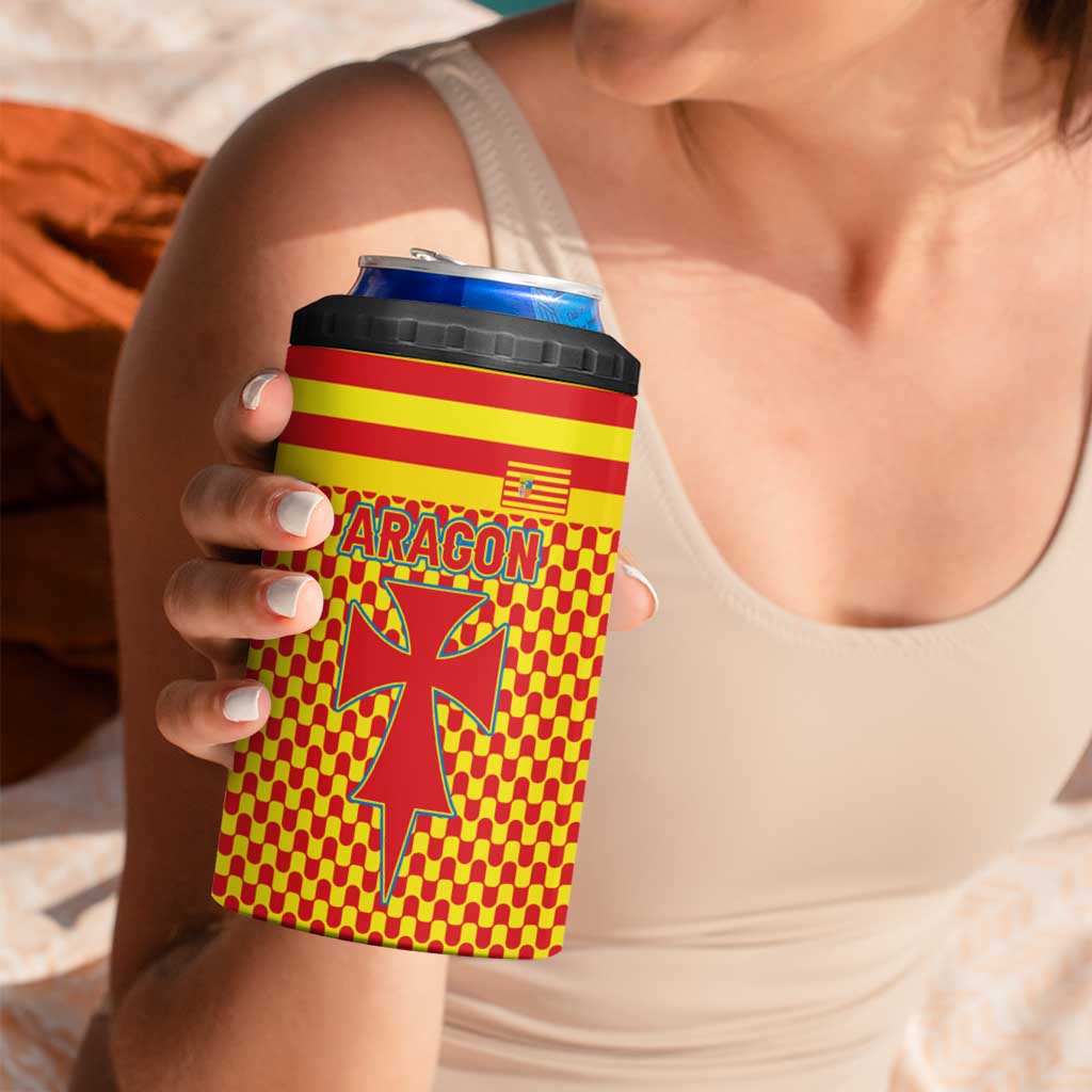Aragon Flag 4 in 1 Can Cooler Tumbler Autonomous Community of Spain - Wonder Print Shop