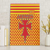 Aragon Flag Canvas Wall Art Autonomous Community of Spain - Wonder Print Shop