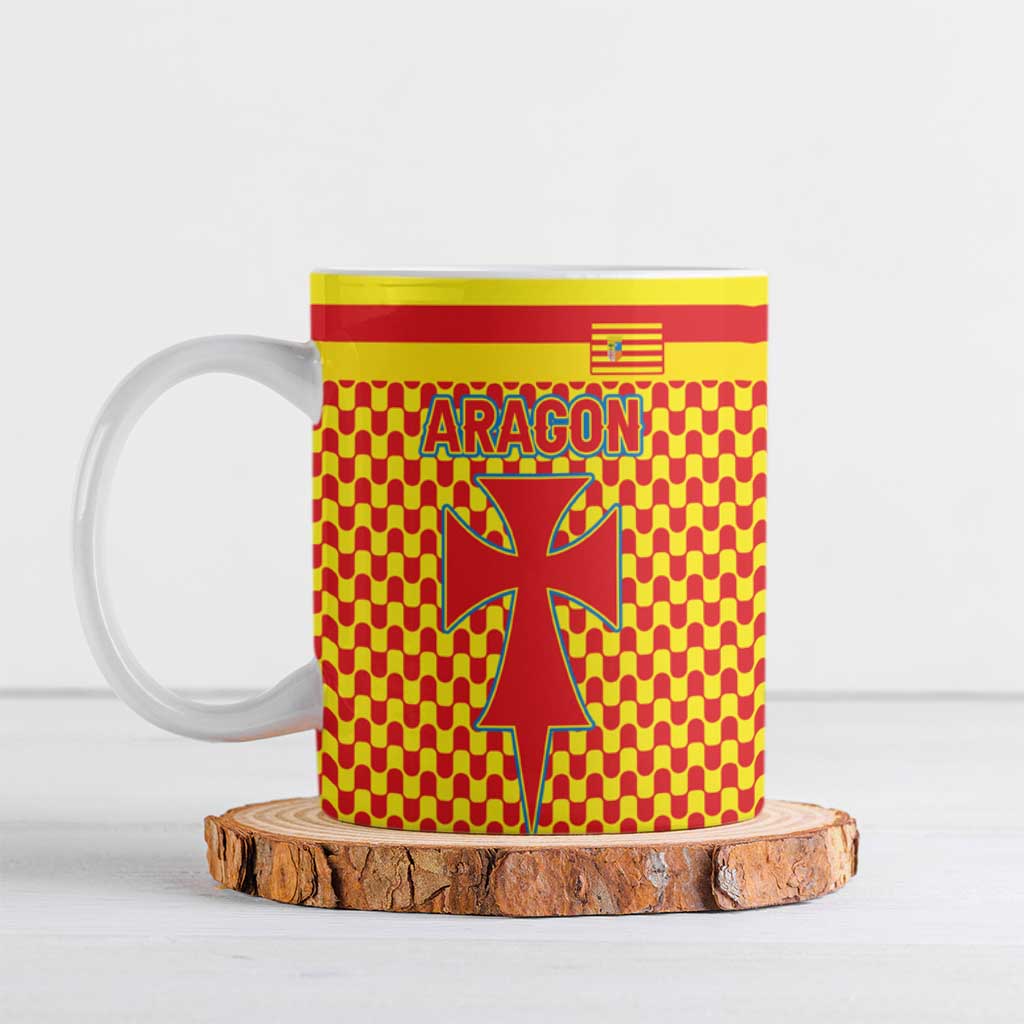 Aragon Flag Ceramic Mug Autonomous Community of Spain - Wonder Print Shop