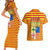 Aragon Flag Couples Matching Short Sleeve Bodycon Dress and Hawaiian Shirt Autonomous Community of Spain - Wonder Print Shop