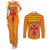 Aragon Flag Couples Matching Tank Maxi Dress and Long Sleeve Button Shirt Autonomous Community of Spain - Wonder Print Shop