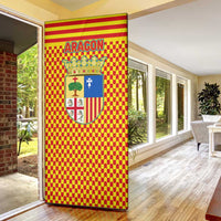 Aragon Flag Door Cover Autonomous Community of Spain - Wonder Print Shop