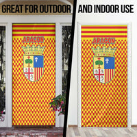 Aragon Flag Door Cover Autonomous Community of Spain - Wonder Print Shop