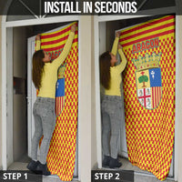 Aragon Flag Door Cover Autonomous Community of Spain - Wonder Print Shop