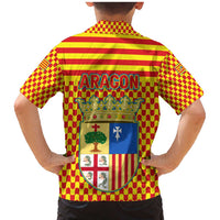 Aragon Flag Family Matching Mermaid Dress and Hawaiian Shirt Autonomous Community of Spain - Wonder Print Shop