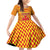Aragon Flag Family Matching Off Shoulder Short Dress and Hawaiian Shirt Autonomous Community of Spain - Wonder Print Shop