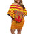 Aragon Flag Family Matching Off Shoulder Short Dress and Hawaiian Shirt Autonomous Community of Spain - Wonder Print Shop