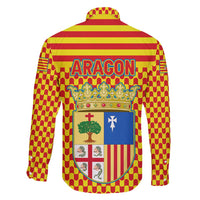 Aragon Flag Family Matching Summer Maxi Dress and Hawaiian Shirt Autonomous Community of Spain - Wonder Print Shop