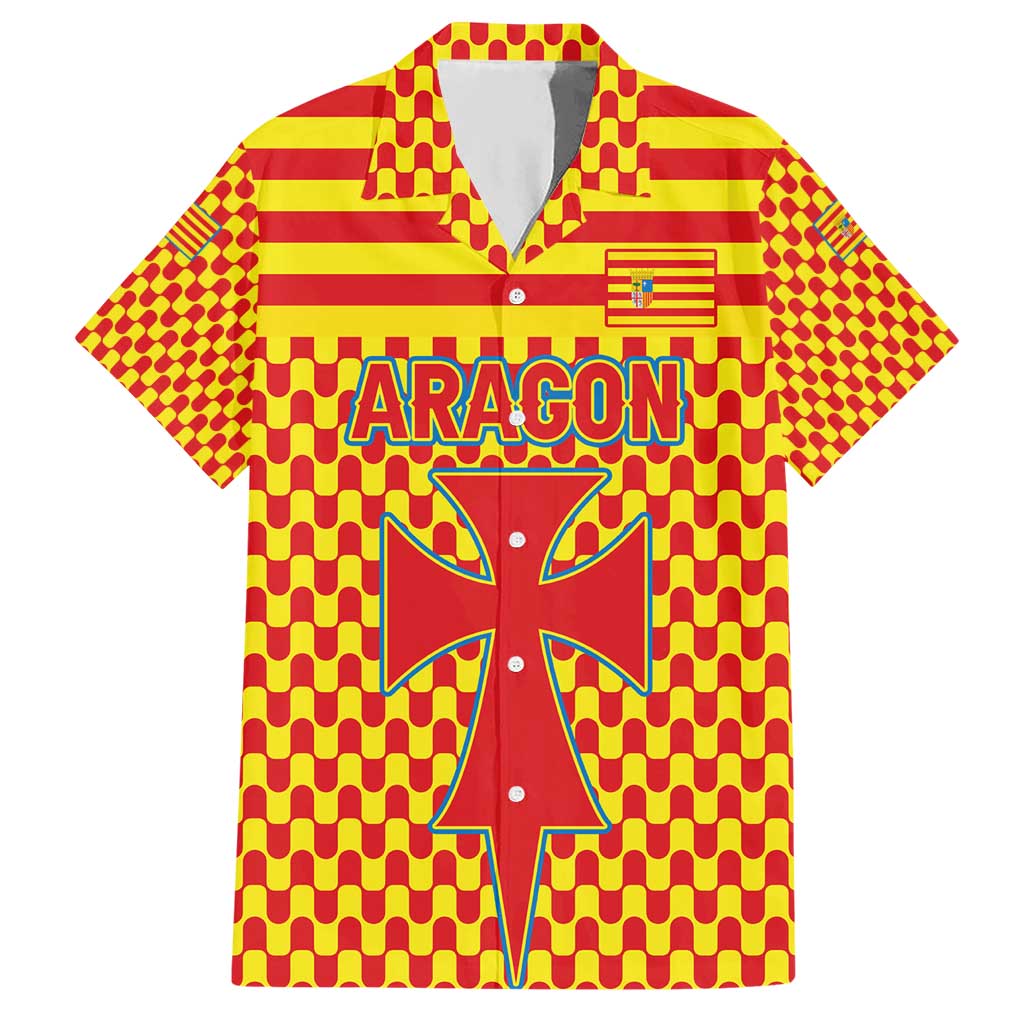 Aragon Flag Hawaiian Shirt Autonomous Community of Spain - Wonder Print Shop